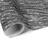 Black Silver Zebra Print Imitate Glitzer Geschenkpapier (Rolleneckpunkt)