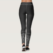 Black Silver Zebra Wild Animal Print Exotic Glam Leggings (Rückseite)