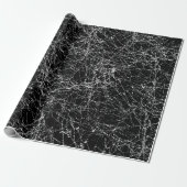 Black & Silvery Spider Webs Chic Halloween-Party Geschenkpapier (Ungerollt)