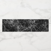 Black & Silvery Spider Webs Chic Halloween-Party Wasserflaschenetikett (Einzelnes Label)