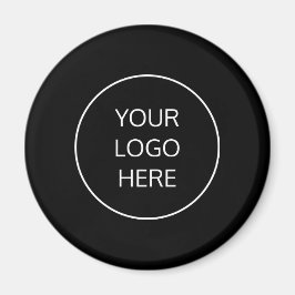 Black Simple Add Your Business Logo Kühlschrankmag Magnet