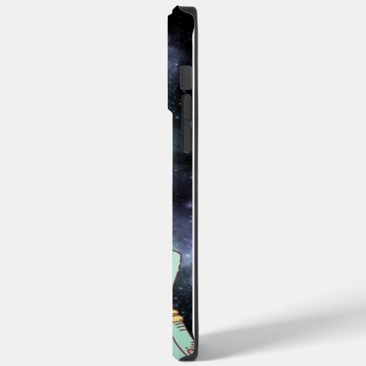 Black Simple Astronaut Case-Mate iPhone Hülle (Rückseite / Links)