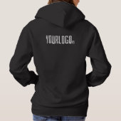 Black Simple Business logo Company Brand Women Hoodie (Rückseite)