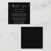 Black Simple Custom Calligraphic Foto Vielen Dank Begleitkarte (Vorne/Hinten)