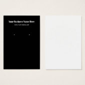 Black Simple Custom Earring Business Card (Vorne & Hinten)