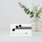 Black Simple Deko Chic Platzkarte (Stehend Vorderseite)