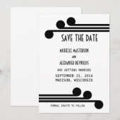 Black Simple Deko Chic Save the Date einladen Einladung (Vorne/Hinten)