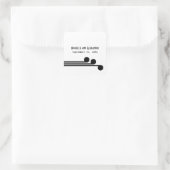 Black Simple Deko Chic Wedding Stickers (Tasche)