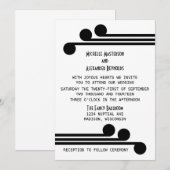 Black Simple Deko Chic Wedite Einladung (Vorne/Hinten)