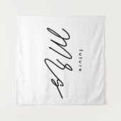 Black Simple Elegant Text Future MRs Brautparty Wandteppich (Vorderseite (Horizontal))