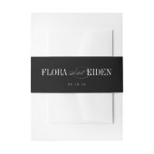 Black Simple Elegant Timeless Typography Wedding Einladungsbanderole (Vorderseite Beispiel)