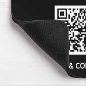 Black Simple Elegante Wifi QR Code Netzwerkkennwor Mousepad (Ecke)