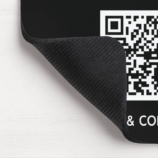 Black Simple Elegante Wifi QR Code Netzwerkkennwor Mousepad (Ecke)