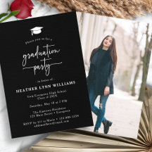 Black Simple Foto Abschluss