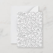 Black Simple Heart Classroom Valentine's Day Card Mitteilungskarte (Rückseite)