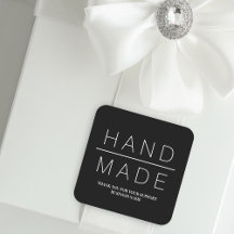 Black Simple Minimalistisch Handmade-Business-dank