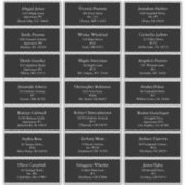 Black Simple Modern Christmas Guest Address Aufkleber (Vorderseite)