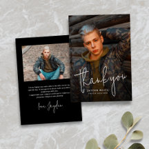 Black Simple Modern Script 2 Foto Abschluss