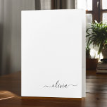 Black Simple Modern Script Monogram Girenname Bewerbungsmappe<br><div class="desc">Black Simple Modern Script Monogram Name Pocket Folder Das macht den perfekten 16 Geburtstag,  Hochzeit,  Brautparty,  Jubiläum,  Babydusche oder Junggeselinnen-Abschied Geschenk für jemanden,  der Lieben glamourösen Luxus und schicke Stile.</div>
