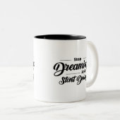 Black Simple Quotes-Tasse Zweifarbige Tasse (VorderseiteRechts)