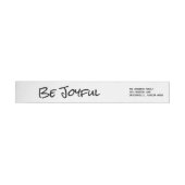 Black Simple Script Be Joyful Holiday Labels (Person)