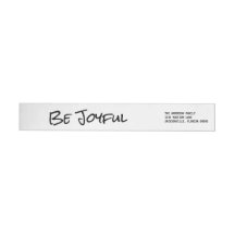 Black Simple Script Be Joyful Holiday Labels