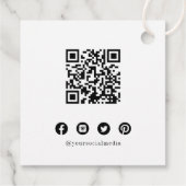 Black Simple Script Modern Luxus Vielen Dank Geschenkanhänger (Rückseite)