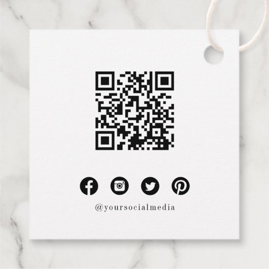 Black Simple Script Modern Luxus Vielen Dank Geschenkanhänger (Rückseite)