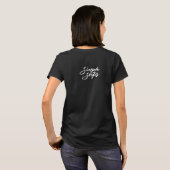 Black Simple Steps Quote Modern Calligraphy T-Shirt (Schwarz voll)