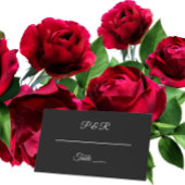 Black Simple Stylized Script Wedding Platzkarte
