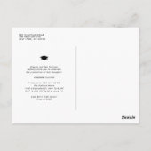 Black Simple Typografy Foto Collage Abschluss Postkarte (Rückseite)