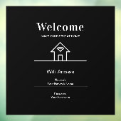 Black Simple Welcome Zuhause Wifi Metal Fensteraufkleber (Blatt 3)