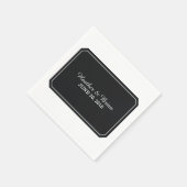 Black Simply Elegant Paper Napkins Serviette (Ecke)