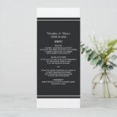 Black Simply Elegant Wedding Menu Menükarte (Stehend Vorderseite)