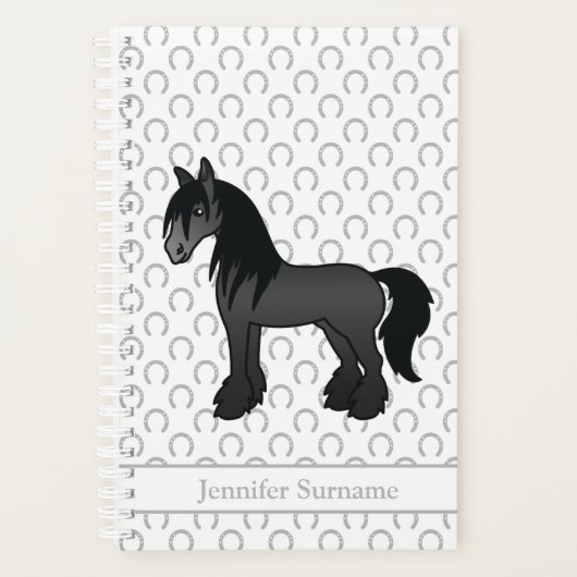 Black Sinti und Roma Vanner Clydesdale Pferd & Cus Planer (Vorderseite)