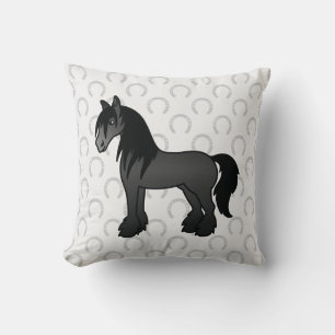 Black Sinti und Roma Vanner / Shire / Clydesdale P Kissen