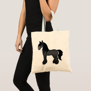 Black Sinti und Roma Vanner / Shire / Clydesdale P Tragetasche