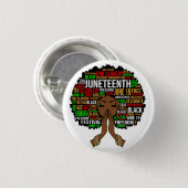 Black Sista Gal Melanin Woman Juneteste Königin Button (Vorne & Hinten)