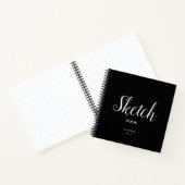 Black Sketch Book mit Personalisiertem Notebook Notizblock (Innenseite)