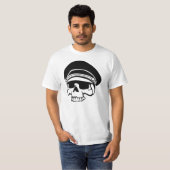 Black Skull Aviator Hat T-Shirt (Vorne ganz)