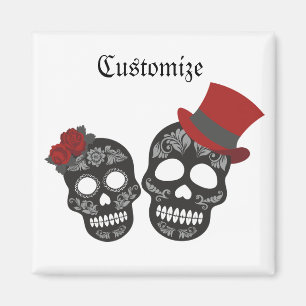 Black Skull Duo Thunder_Cove Magnet