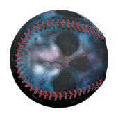 Black Skull Halloween Pattern Baseball (Vorderseite Links)