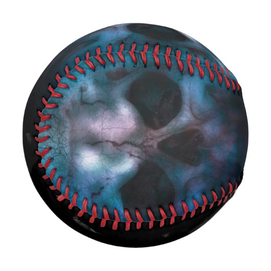 Black Skull Halloween Pattern Baseball (Vorderseite Links)
