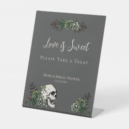 Black Skull Rose Irish Polterabend Favoriten Signi Sockelschild