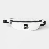 Black Skull white fanny pack Bauchtasche (Vorderseite)