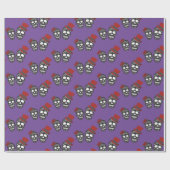 Black skulls Duo Thunder_Cove Geschenkpapier (Flach)