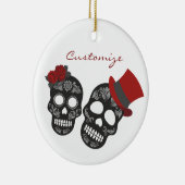 Black skulls Duo Thunder_Cove Keramik Ornament (Rechts)