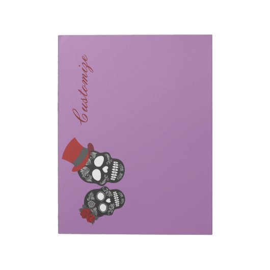 Black skulls Duo Thunder_Cove Notizblock (Rotiert)