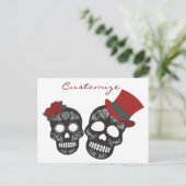 Black skulls Duo Thunder_Cove Postkarte (Stehend Vorderseite)