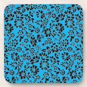 Black & Sky Blue Flows Getränkeuntersetzer (Vorderseite)